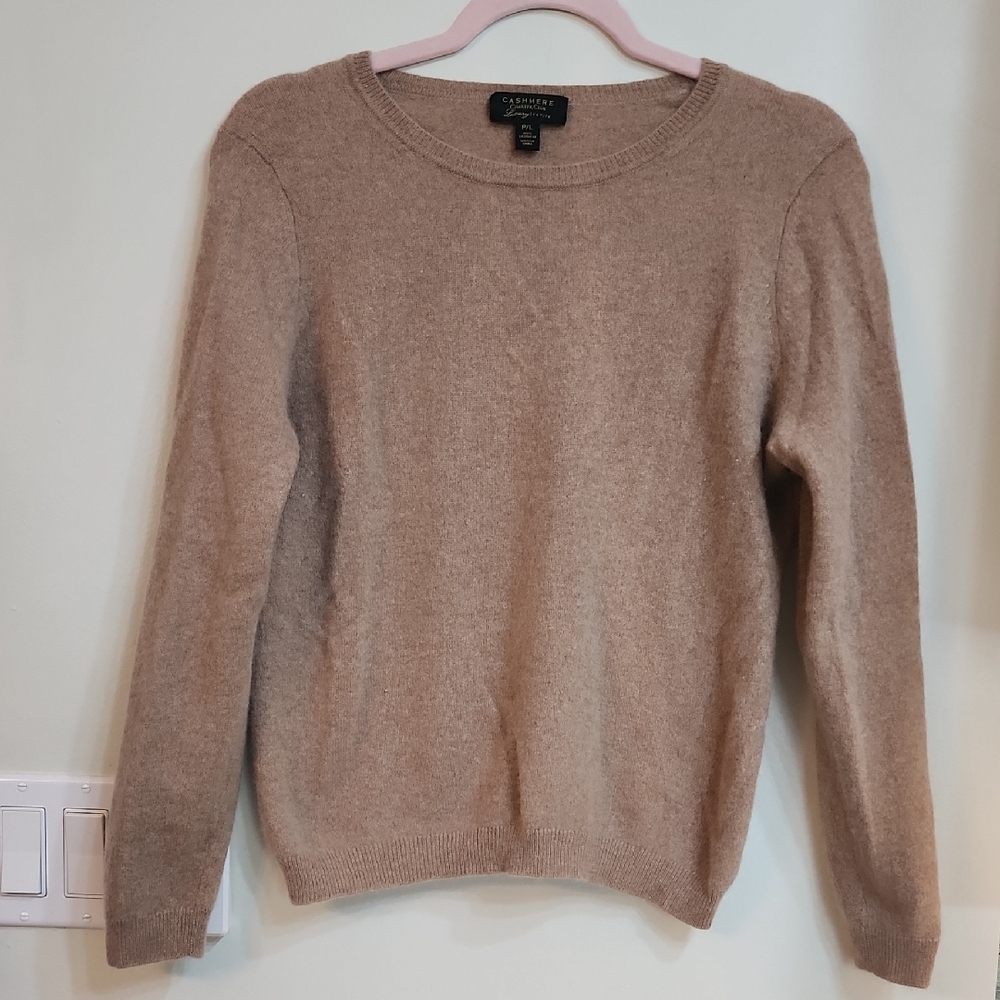 Charter Club Women's Beige Crew Neck Sweater